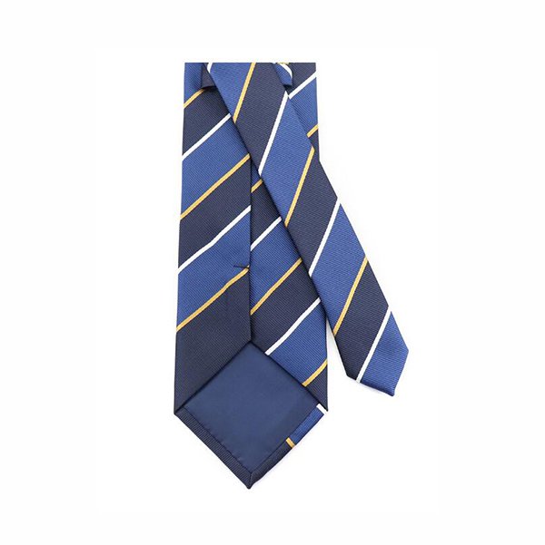 斜條紋丈青色寬版領帶-滌綸材質_5